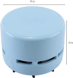 Mini Stofzuiger - Bureau Reiniger - Desktop Schoonmaken - Gerichte Sproeiers - 80 x 60 mm - Blauw — thumbnail 3
