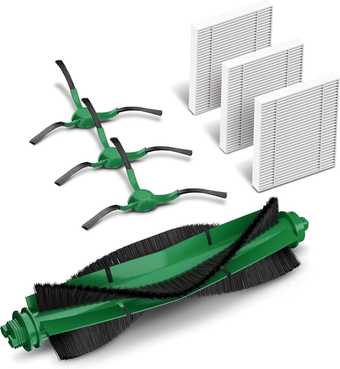 7-delige set: 1 Hoofdborstel + 3 Zijborstel +3 HEPA-filter - compatibel met iRobot Roomba Combo Essential (RVG-Y1 Y0112/Y0140/Y0110 Q0120 Q011) 104/105 VAC /105 Combo Robotstofzuiger — afbeelding 1