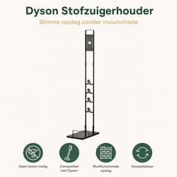 Vloerstandaard voor Stofzuiger - Universele Stofzuigerhouder zonder Boren - Vrijstaande Opbergstandaard van Koolstofstaal - Zwart — thumbnail 3