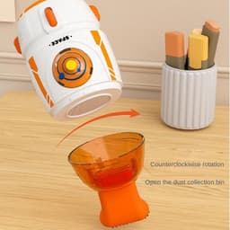 Mini Stofzuiger - Draagbare Schoonmaker - Bureau Schoonhouden - Sterke Zuigkracht - 55 ml Capaciteit - Oranje — thumbnail 2