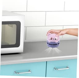 Mini Stofzuiger - Desktop Reiniger - Bureau Schoonmaken - Cartoon Ontwerp - Compact Formaat - Paars — thumbnail 5