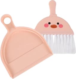 Handige Schoonmaakset - Mini Stoffer Blik - Kleine Klusjes - Ergonomisch Handvat - Compact Formaat - Roze — thumbnail 3