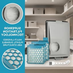 Vervangingsfilterset voor stofzuigers met HEPA-fijnstoffilter, AirClean-filters en reinigingsborstel, geschikt voor optimale luchtkwaliteit en allergieën — thumbnail 2