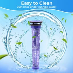2-pack vervangende voorfilters voor Dyson - Stofzuigerfilter compatibel met Dyson V6 V7 V8 DC59 DC58. Vervangt onderdeelnummer 965661 01. — thumbnail 3