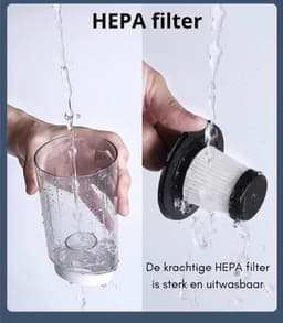 Kruimeldief- Handstofzuiger - Kruimeldief Snoerloos - Auto Stofzuiger - Wit - Oplaadbaar — thumbnail 5