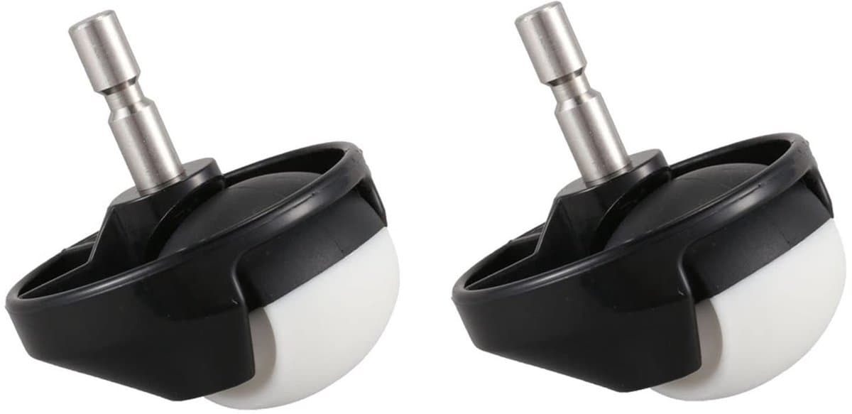 Dailygoods- Voorwiel Stille Rubberen Loopring - Voorwielsteun - Robot Stofzuiger Onderdelen - Vervangingswiel - Universeel - 2 Stuks - Robotwiel — afbeelding 1
