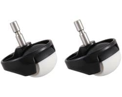Dailygoods- Voorwiel Stille Rubberen Loopring - Voorwielsteun - Robot Stofzuiger Onderdelen - Vervangingswiel - Universeel - 2 Stuks - Robotwiel