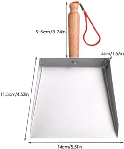 Stofschuiver - Handveger - Snel Opruimen - Roestvrijstalen Rand - 115 cm - Houtkleurig — thumbnail 5