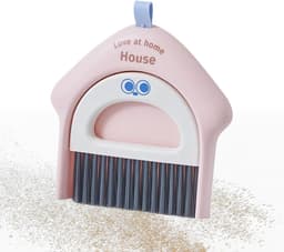 Bezem Met Stofblik - Schoonmaak Set - Dagelijks Schoonmaken - Compact En Opvouwbaar - 18.5x17cm - Roze — thumbnail 5