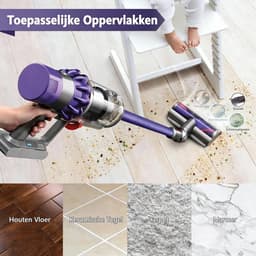 Stofzuigerborstel - Aangedreven Zuigmond Geschikt voor Dyson Steelstofzuiger V8,V10,V11,V15,G5 - Turbo Borstel - Vloerzuigmond - Blauw — thumbnail 3