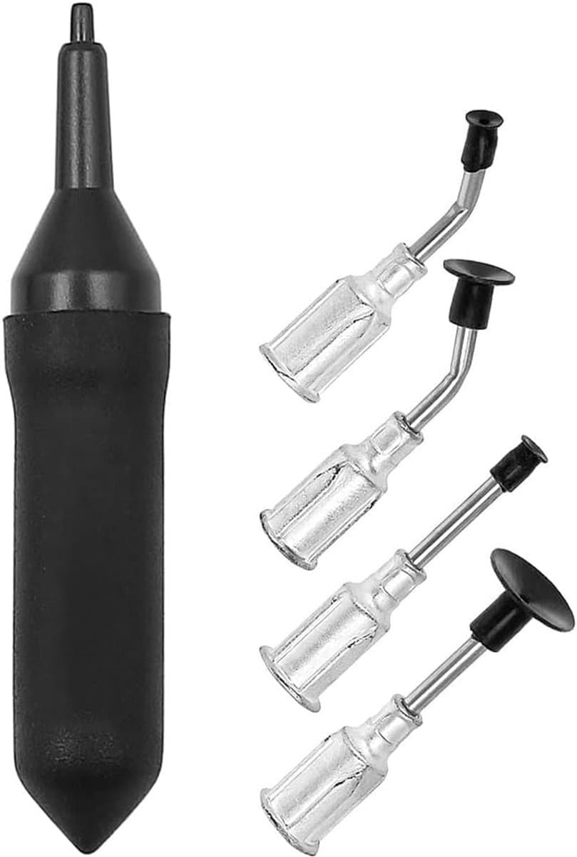 Vacuüm Zuigpen - Componenten Pen - Elektronica Reparatie - Vier Verwisselbare Tips - Lichtgewicht Ontwerp - Zwart — afbeelding 1