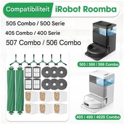 GELLDG 505 Combo Accessoires geschikt voor iRobot Roomba Plus 405/505/507/506 Kits - 24 stuks - Inclusief 2 rolborstels, 6 stofzakken, 6 dweilen, 4 filters en 6 zijborstels. — thumbnail 2