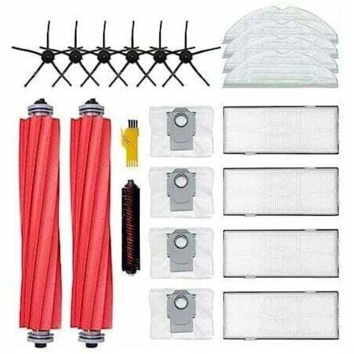 Accessoires Geschikt voor de Roborock S7 Pro Ultra, S7 Max Ultra en S7 MaxV Ultra robotstofzuiger - Reserveonderdelen - 20 stuks: 2 hoofdborstels, 4 filters, 6 zijborstels, 4 doekjes en 4 stofzakken - 2 beoordelingen — afbeelding 1