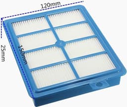 stofzuigerfilter H13 HEPA - WES2003 vervanging FC8031 voor AEG - ELECTROLUX - PHILIPS. Filtratieklasse H13 filtert 99,95% van de deeltjes groter dan 0,3 µm, Het wordt aanbevolen voor mensen met een allergie omdat het huisstofmijt doodt — thumbnail 2