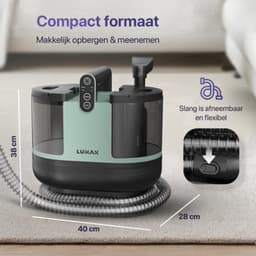 Tapijtreiniger – Vlekkenreiniger – Zetelreiniger – Bankreiniger – Autoreiniger – Verwarmingsfunctie tot 60°C – Dubbel Tanksysteem voor Hygiënisch Reiniging — thumbnail 1