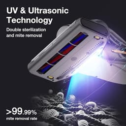 Anti-Mijt Matrasstofzuiger 700W - 16 kPa - UV-C Sterilisatie en Ultrasoon Geluid - Intelligente Vuilsensor - Dubbele Cycloonfiltratie — thumbnail 2