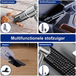 Draadloze Handheld Stofzuiger voor Auto, Krachtig 22000Pa Sterke Cyclonische Zuigkracht Blazende Borstelloze Motor Mini draadloos handstofzuiger accu Draagbaar Oplaadbaar Lichtgewicht — thumbnail 4
