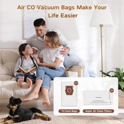 Set van 12 CO-stofzakken - geschikt voor Miele Pure CO-stofzuigers - voor Guard M1 S8380 Flex Parquet Silence Performance Cat & Dog-serie - voor Miele TU Guard S1 L1 M1 /CO — thumbnail 5