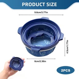 4 Stuks geschikt voor Samsung Jet 60, 70, 70+, 75, 75+, 90 – Vervangt DJ9702649A – Wasbaar – Vervangend filter voor draadloze stofzuigers — thumbnail 3
