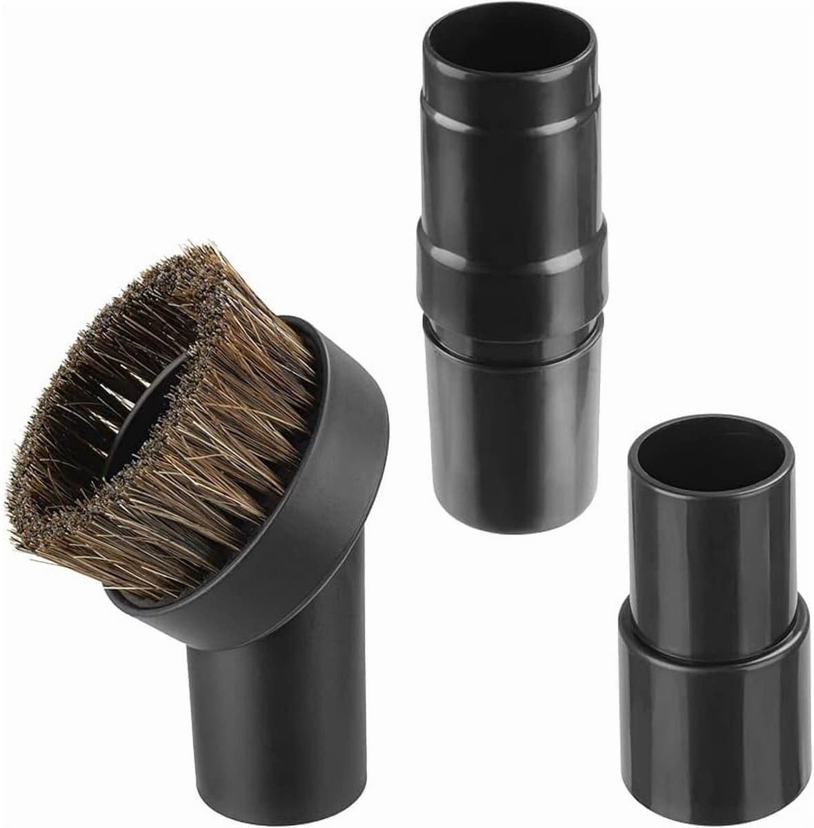 Set van 3 borstelkoppen van paardenhaar voor de stofzuiger, inclusief adapter voor de stofzuigerslang, geschikt voor Shark stofzuigeraccessoires. — afbeelding 1