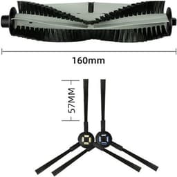 Roller Borstel Zijborstel kit voor Silvercrest SSR1 SSRA1 voor A9s A9 A7 A80 Plus A10s L100 Robotic Stofzuiger — thumbnail 2