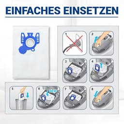 10-stuks Stofzuigerzakkenset - Stofzak - Stofzuigeraccessoires - Vuilverwijdering - Reinigingsgereedschap - Geschikt voor de nieuwe Miele-serie stofzuigers - Compatibel met de C3-, C1-, C2-, S2-, S5- en S8-serie - Blauw — thumbnail 4