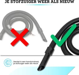 Somstyle Accessoires Set Geschikt voor Numatic 32 MM - Vervangende Stofzuiger Onderdelen - Zwart / Zilverkleurig — thumbnail 5