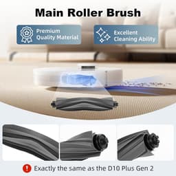 Accessoire Vervanging gescht voor Dreame D10 Plus Gen 2 Robotstofzuiger, 1 Hoofdborstel, 2 HEPA-Filters, 4 Zijborstels, 4 Reinigingsdoeken, 6 Stofzakken, 1 Reinigingsborstel — thumbnail 3