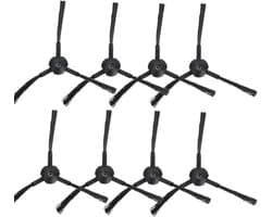 8 stuks zijborstel vervangingsonderdelen voor robotstofzuiger Ilife V3s, 3Spro, A4, A4S, A6, 5V, 5Spro - Accessoires nodig - Duurzame kwaliteit