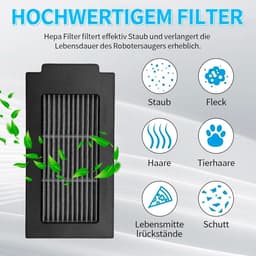Cosensi - Accessoireset voor robotstofzuiger: 20 stuks, hoofdborstel, dweilen, filters, zijborstels, stofzakken, reinigingsborstel — thumbnail 4