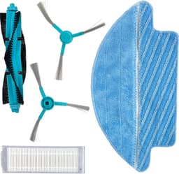 PARTS4® Robotstofzuiger vervangingsset geschikt voor Cecotec Conga 3290 t/m 3790 series | 5-delige set met middenborstel, zijborstel (2 x), lamellen filter, mop doek — thumbnail 1