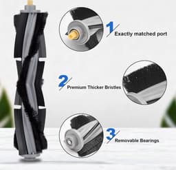 Robotstofzuiger Vervangingsonderdelen geschikt voor ECOVACS DEEBOTX1 Omni / X1TURBO / X1 Plus / T10 Omni Accessoires 2 Rolborstel — thumbnail 3