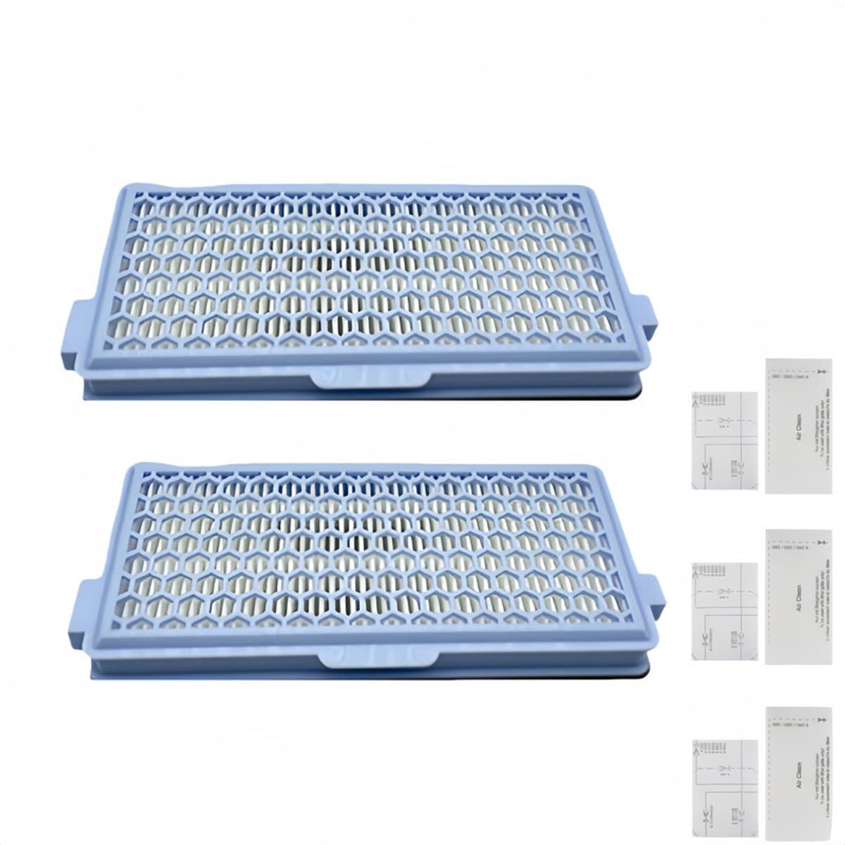 Vervangende HEPA-filters voor Miele Guard GN Hycean3D stofzuigers S8340/C2/C3/S6 S1/L1 Compact C1/Complete C2 - Inclusief 2 HEPA-filters 3 Airclean-uitlaatfilters en 3 motorafdekkingen Verpakking van 8 — afbeelding 1
