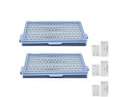 Vervangende HEPA-filters voor Miele Guard GN Hycean3D stofzuigers S8340/C2/C3/S6 S1/L1 Compact C1/Complete C2 - Inclusief 2 HEPA-filters 3 Airclean-uitlaatfilters en 3 motorafdekkingen Verpakking van 8