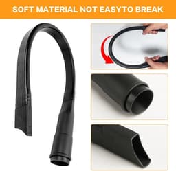 Dailygoods- Spleetmondstuk 62cm - Stofzuiger Opzetstuk 35mm/32mm - Zacht Flexibel - Universeel - Voor Meerdere Modellen - Plat Ontwerp - Stofzuigeropzetstuk — thumbnail 5