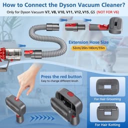 Dailygoods - Hondenverzorgingsset voor Dyson V7, V8, V10, V11, V12, V15, G5 - Opzetstukken voor huisdieren — thumbnail 3