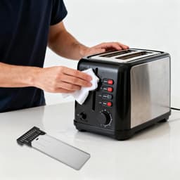 Kruimellade Broodmaker - Ovenbakje Onderdelen - Apparaat Schoonhouden - Hittebestendig Metaal - 17.5cm Breed - Zilver — thumbnail 4