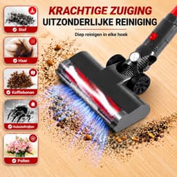 Draadloze Steelstofzuiger 4-in-1 - 49 Minuten - HEPA Filter - LED Verlichting - Voor Tapijt, Harde Vloeren & Huisdierharen — thumbnail 5
