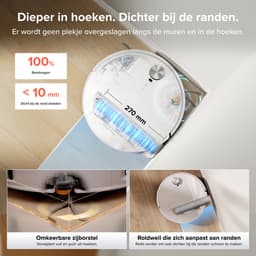 Roborock Qrevo Edge 2 Flow-Robotstofzuiger met dweilfunctie-SpiraFlow Realtime Zelfreinigende Rolmop 2.0-35000Pa-Dual Zero-Tangle-Systeem-AI Obstakelvermijding-Warmtewas dweil-tapijtbescherming — thumbnail 2