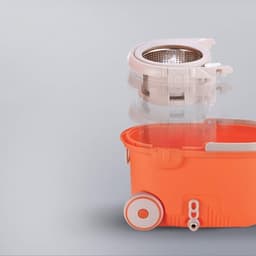 Spinmop Emmer - Dweil Emmer - Vloeren Schoonmaken - Roestvrij Staal - 1.00 Aantal - Zilver — thumbnail 4
