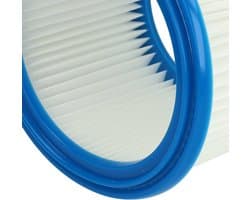 vhbw geplooid filter compatibel met Makita VC3011L, VC2512L, VC3012M, VC3511L, VC2012L, VC2010L, VYS 25, VC2511, VC3012L stofzuigers - cartridgefilter blauw wit