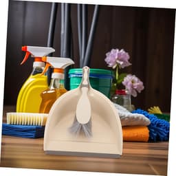 Mini Stoffer Set - Kleine Bezem Stofblik - Desktop Schoonmaken - Compact Ontwerp - 33 cm - Wit — thumbnail 3
