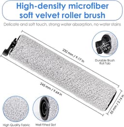 2-delige Rollenborstels Vervanging - Geschikt voor Tineco iFloor 2/iFloor 3/Floor One S3 Draadloze Water & Stof Stofzuigers — thumbnail 2