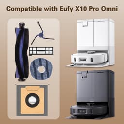 19-delige vervangingsset voor Eufy X10 Pro Omni robotstofzuiger, hoofdborstel, 4 dweilpads, 4 zijborstels, 2 HEPA-filters, 6 stofzakken, reinigingstool — thumbnail 4