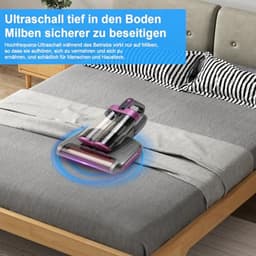 Draadloze Matrasstofzuiger met UV-C en Ultrasoon Geluid voor Een Grondige Reiniging van Bed en Meubels — thumbnail 4