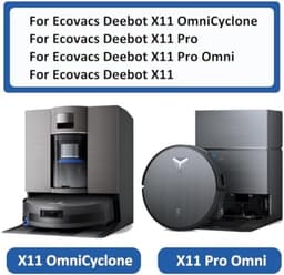 PromoHome 12-delige Accessoireset geschikt voor Ecovacs Deebot X11 OmniCyclone/X11 Pro/X11 Pro Omni/X11- Complete Onderhoudskit met Hoofdborstel, Dweilrollen, HEPA-filters en Zijborstels voor Optimale Reiniging — thumbnail 5