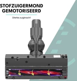 ZENC® Zuigmond Geschikt voor Dyson V6, DC58–DC74 & SV04–SV09 Steelstofzuiger - Vloerzuigmond - Mondstuk - Opzetstuk - Stofzuigeraccessoires - Grijs — thumbnail 2