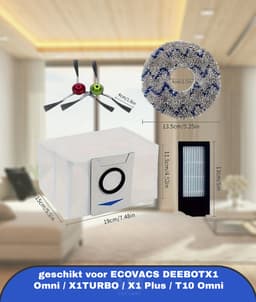 17 robot vacuum cleaner replacement parts geschikt voor ECOVACS DEEBOTX1 Omni / X1TURBO / X1 Plus / T10 Omni accessories 1 roller brush 4 HEPA filters 6 dust bags 6 side brushes — thumbnail 4