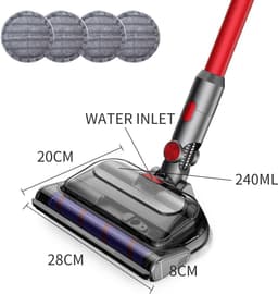 Geschikt voor Dweilopzetstuk voor Dyson V15 V11 V10 V8 V7 stofzuiger, dweilopzetstuk met afneembare watertank, afneembare zachte borstel voor gladde vloeren, 4 dweilpads, niet compatibel met Slim! — thumbnail 5