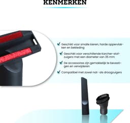 Somstyle Zuigmond Set Geschikt voor Karcher MV2, A2004, A2054, A2024, WD2, WD3 & WD3P - 3-Delig - Stofzuiger Accessoires - Mondstuk - Zwart — thumbnail 3